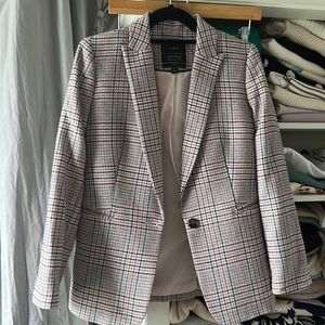 Parke pink plaid wool jacket. Size 6P